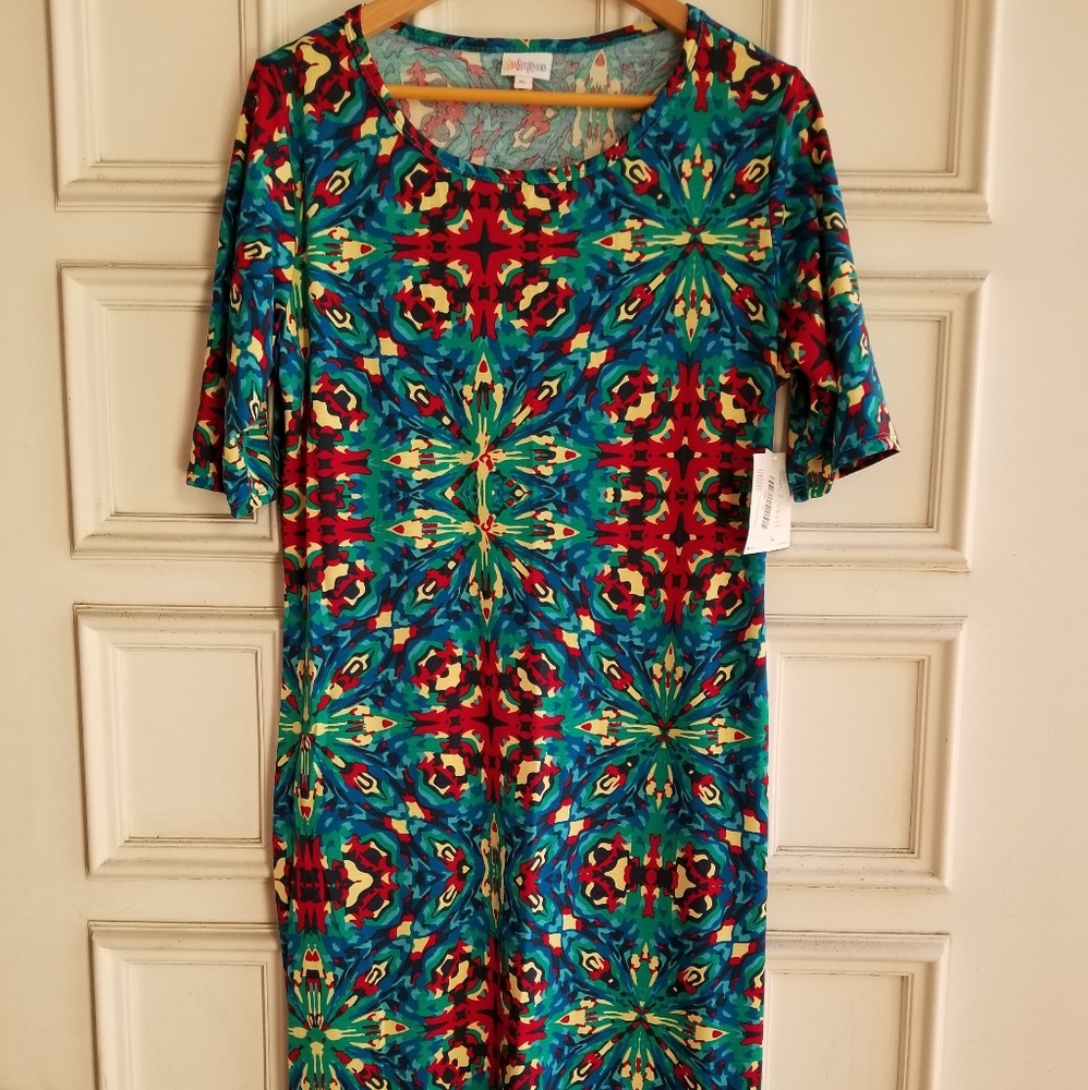 NWT LuLaRoe Julia Blue/Green/Red, sz XL 💖2 for $20💖
